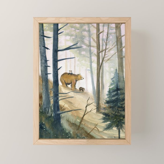 Bear Family 2 Mini Art Print Gallery Image 1