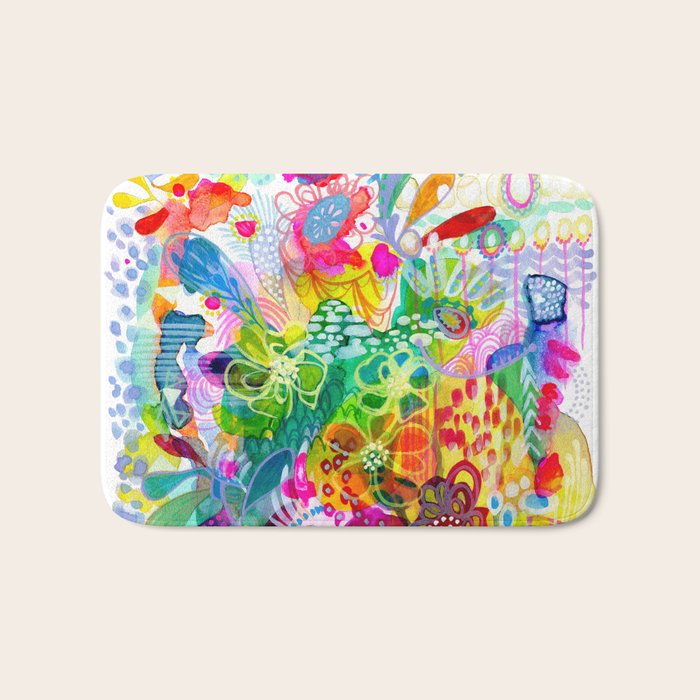 Painted Garden Bath Mat Gallery Image 1