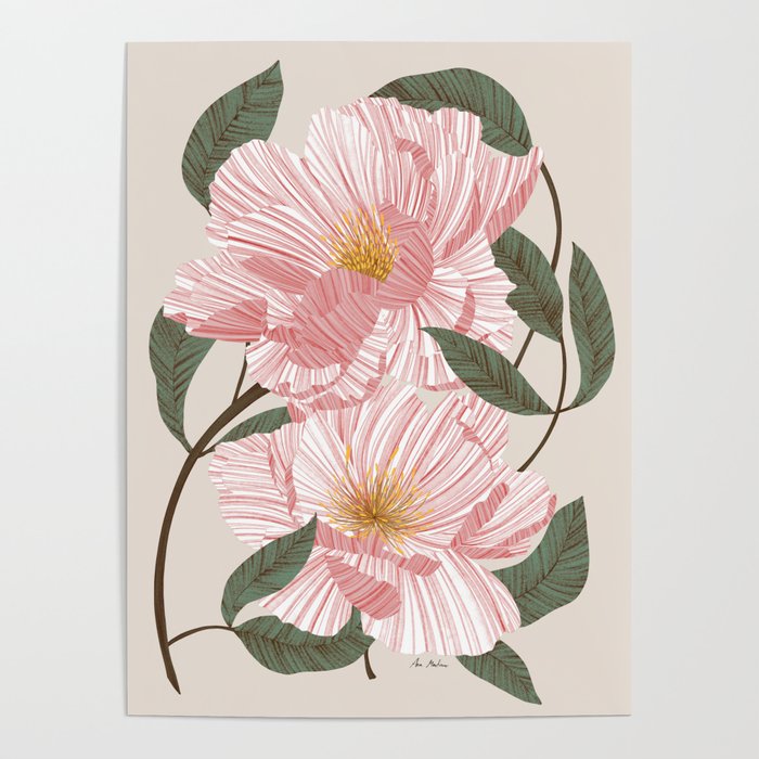 Peonies flowers I Poster Gallery Image 4