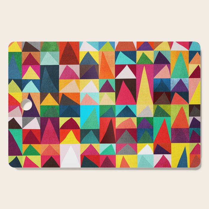Abstract Geometric Mountains Cutting Board Gallery Image 1