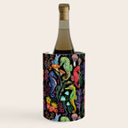 Undersea seahorsesï¼mushrooms and corals- black Wine Chiller Gallery Image 1
