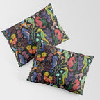 Undersea seahorsesï¼mushrooms and corals- black Pillow Sham Gallery Image 3