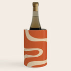 Copacetic Retro Abstract in Mid Mod Burnt Orange and Beige Wine Chiller Gallery Image 2