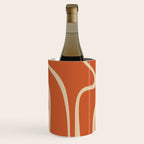 Copacetic Retro Abstract in Mid Mod Burnt Orange and Beige Wine Chiller Gallery Image 3