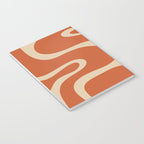 Copacetic Retro Abstract in Mid Mod Burnt Orange and Beige Notebook Gallery Image 3