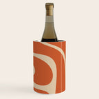 Copacetic Retro Abstract in Mid Mod Burnt Orange and Beige Wine Chiller Gallery Image 1