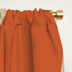 Copacetic Retro Abstract in Mid Mod Burnt Orange and Beige Window Curtain Gallery Image 2