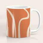 Copacetic Retro Abstract in Mid Mod Burnt Orange and Beige Coffee Mug Gallery Image 1