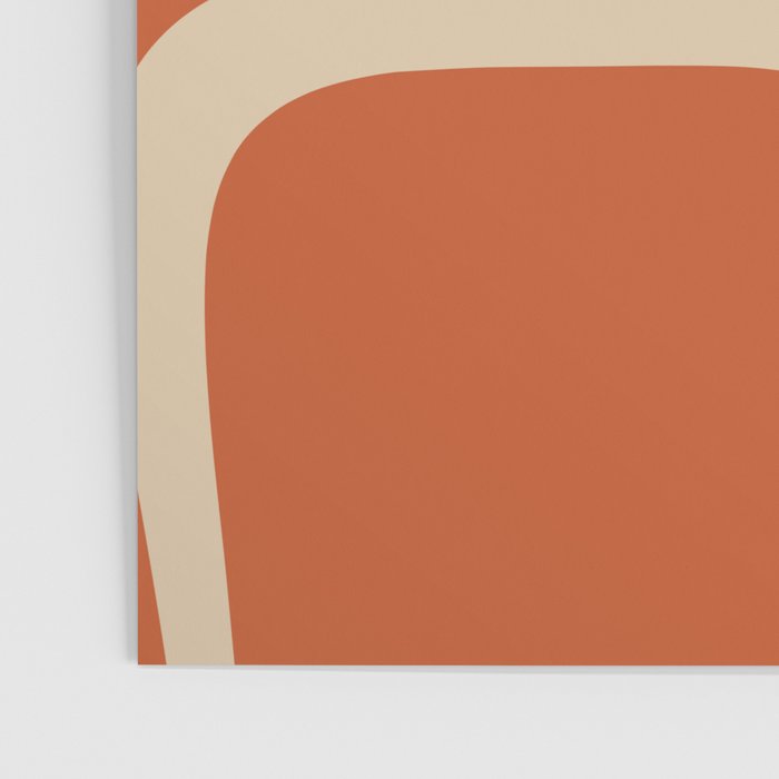 Copacetic Retro Abstract in Mid Mod Burnt Orange and Beige Poster Gallery Image 3