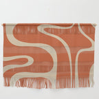 Copacetic Retro Abstract in Mid Mod Burnt Orange and Beige Wall Hanging Gallery Image 1