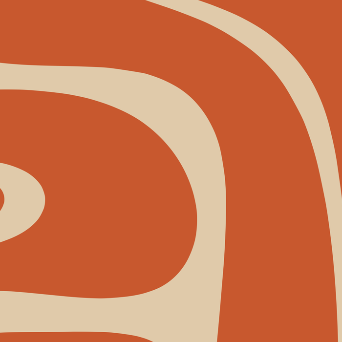 Copacetic Retro Abstract in Mid Mod Burnt Orange and Beige Coffee Mug Gallery Image 2