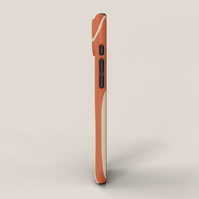 Copacetic Retro Abstract in Mid Mod Burnt Orange and Beige iPhone Case Gallery Image 2