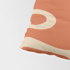 Copacetic Retro Abstract in Mid Mod Burnt Orange and Beige Pillow Sham Gallery Image 4