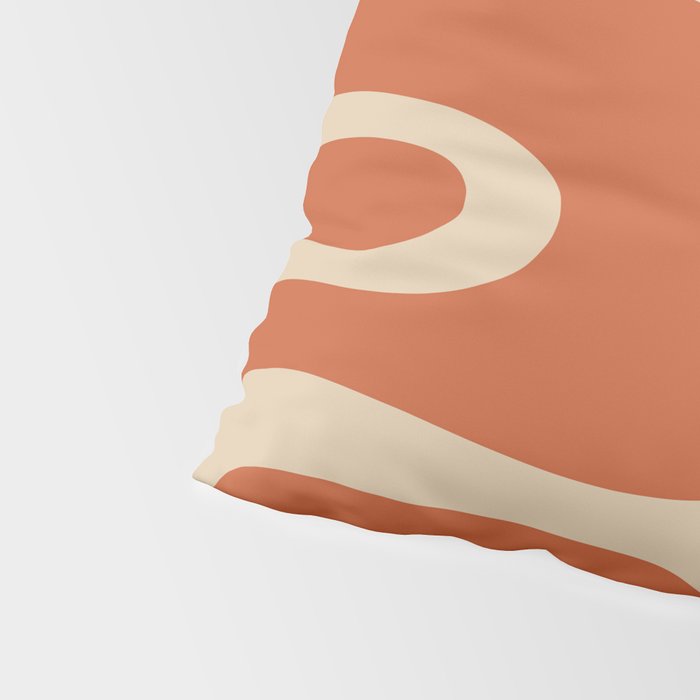 Copacetic Retro Abstract in Mid Mod Burnt Orange and Beige Pillow Sham Gallery Image 4