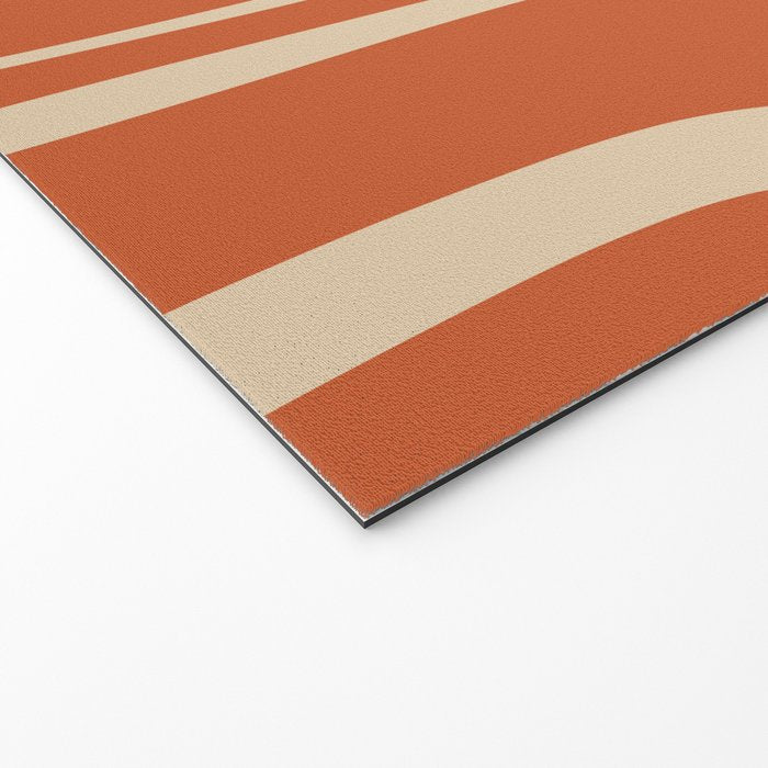 Copacetic Retro Abstract in Mid Mod Burnt Orange and Beige Welcome Mat Gallery Image 2