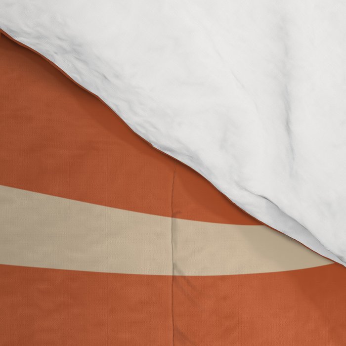 Copacetic Retro Abstract in Mid Mod Burnt Orange and Beige Comforter Gallery Image 4