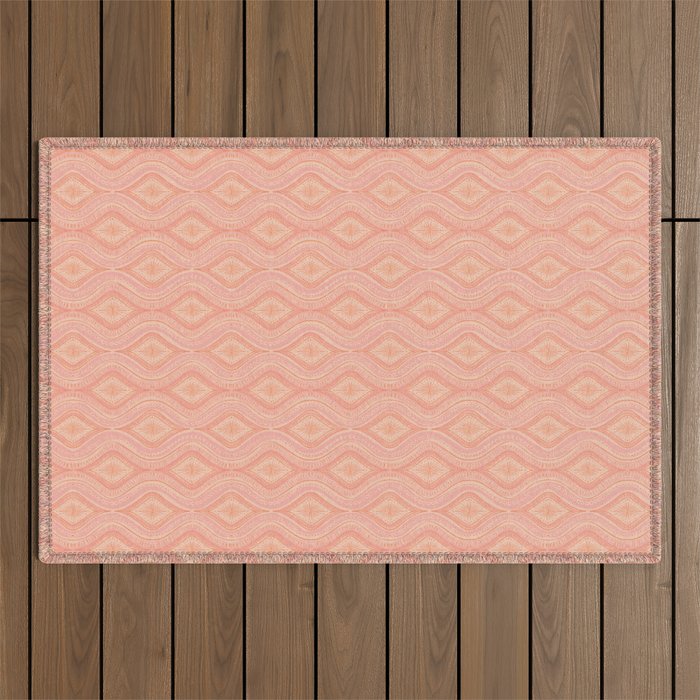Hand-drawn Symmetrical Pattern #2 Outdoor Rug Gallery Image 1
