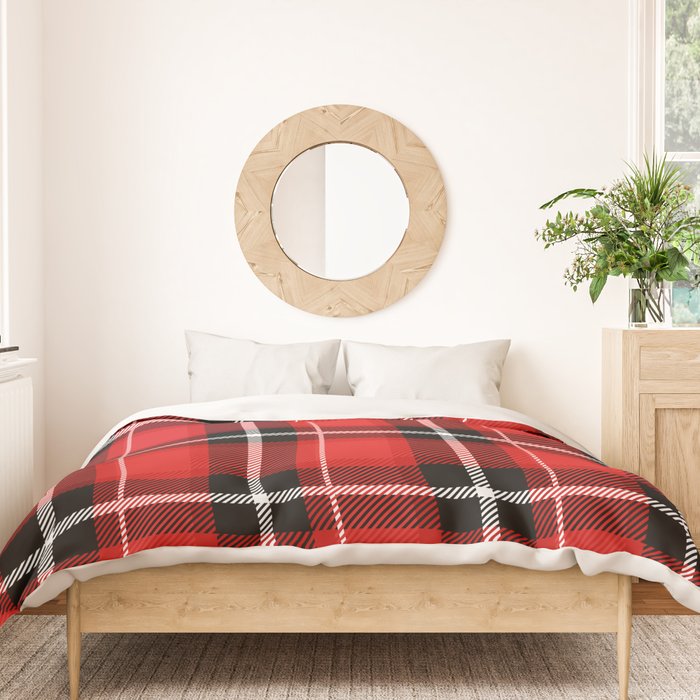 Red + Black Plaid Duvet Cover Gallery Image 3