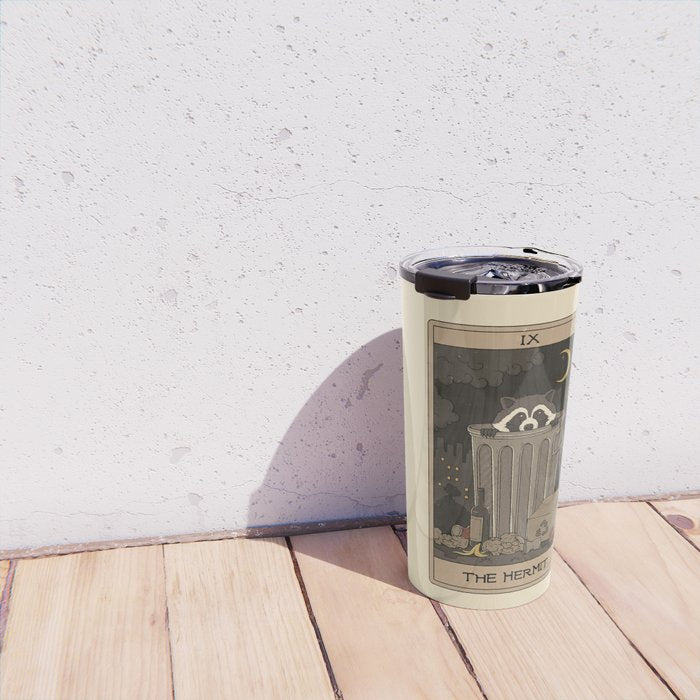 The Hermit - Raccoons Tarot Travel Mug Gallery Image 4
