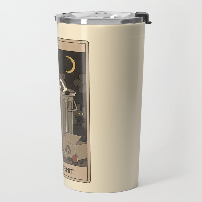 The Hermit - Raccoons Tarot Travel Mug Gallery Image 2
