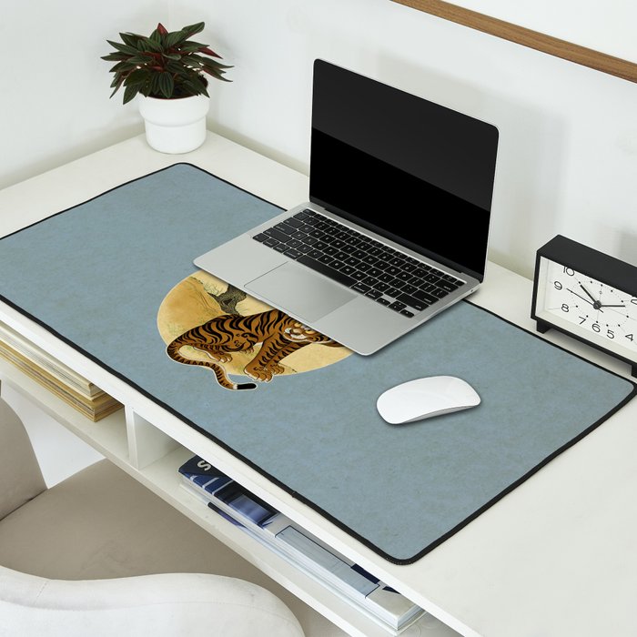 Tiger with magpie type-C : Minhwa-Korean traditional/folk art Desk Mat Gallery Image 2