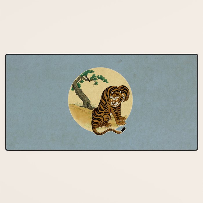 Tiger with magpie type-C : Minhwa-Korean traditional/folk art Desk Mat Gallery Image 3