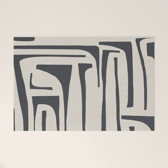 Vintage Cut Out Abstract Welcome Mat Gallery Image 1