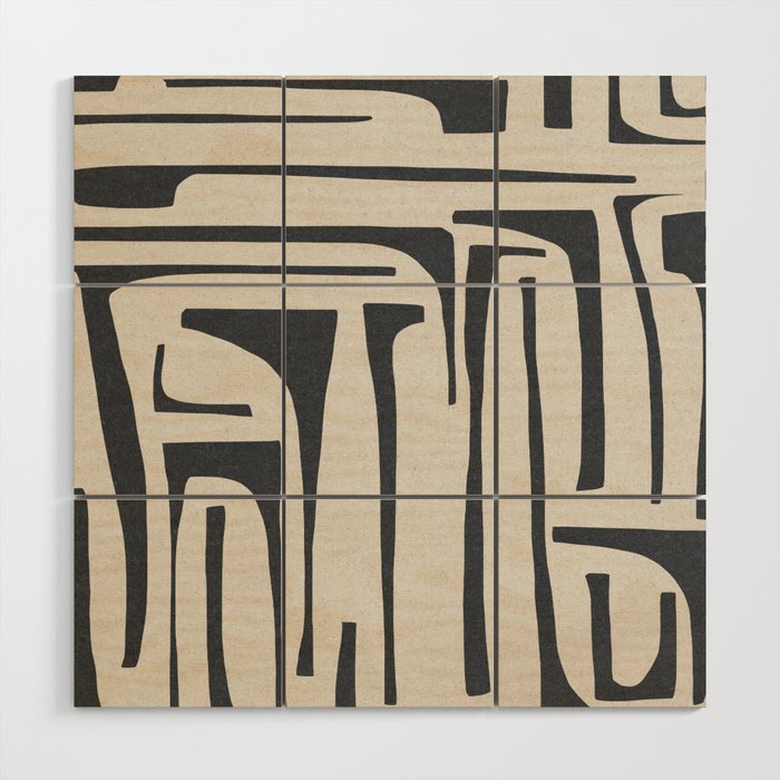 Vintage Cut Out Abstract Wood Wall Art Gallery Image 1