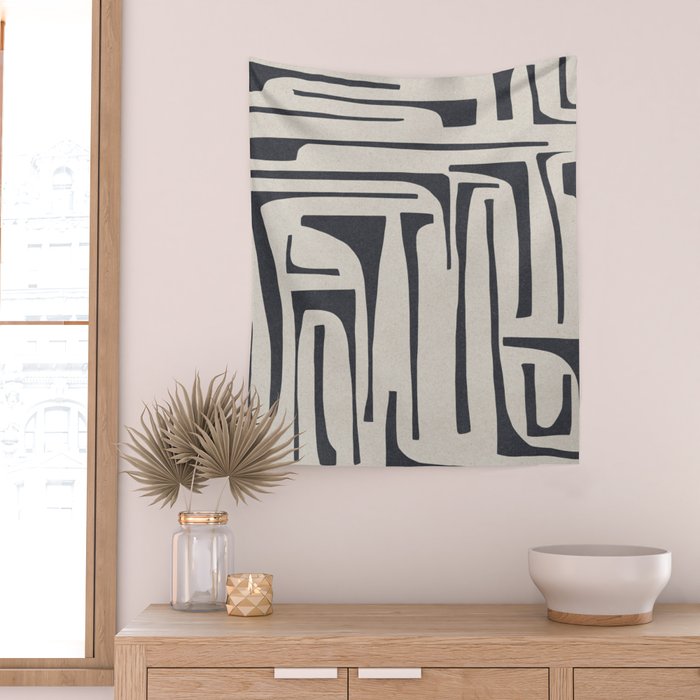 Vintage Cut Out Abstract Wall Tapestry Gallery Image 2