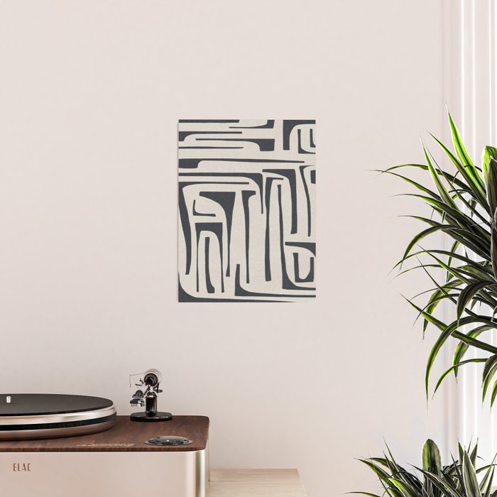 Vintage Cut Out Abstract Poster Gallery Image 2