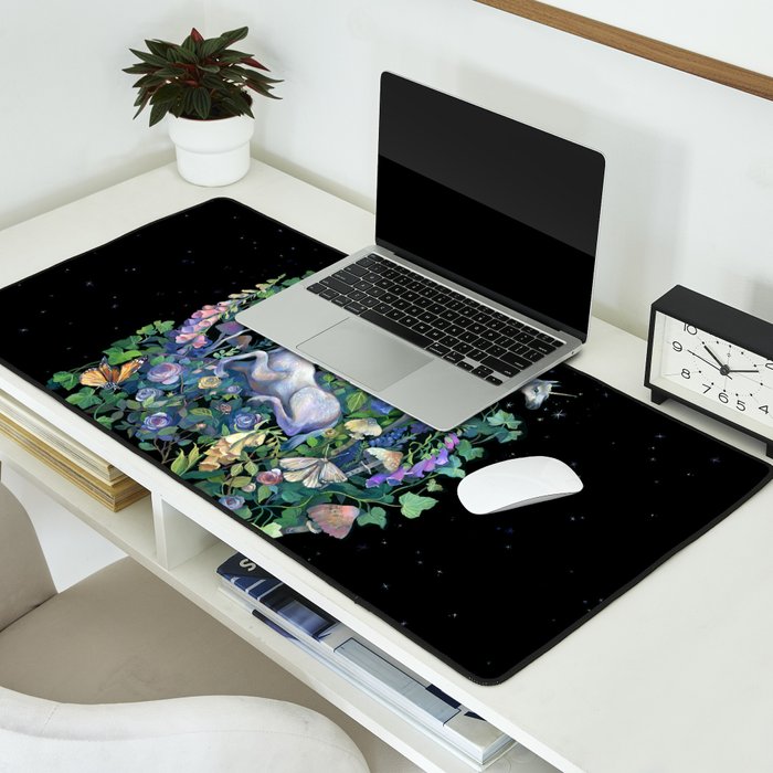 Unicorns Magical Rose Garden Desk Mat Gallery Image 2