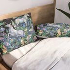 Unicorns Magical Rose Garden Pillow Sham Gallery Image 2
