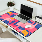Flamingo Party / Whimsical Bird Illustration Desk Mat Gallery Image 2