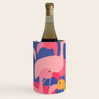 Flamingo Party / Whimsical Bird Illustration Wine Chiller Gallery Image 3