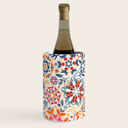 Watercolor Kaleidoscope Floral - desaturated Wine Chiller Gallery Image 3