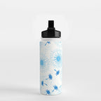 Make A Wish Dandelion Pattern in Sky Blue & Off White Water Bottle Gallery Image 2