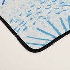 Make A Wish Dandelion Pattern in Sky Blue & Off White Desk Mat Gallery Image 4