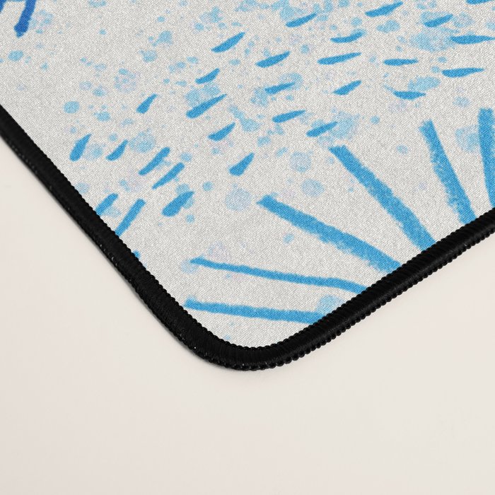 Make A Wish Dandelion Pattern in Sky Blue & Off White Desk Mat Gallery Image 4