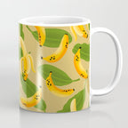 Banana Pattern on Tan Coffee Mug Gallery Image 1
