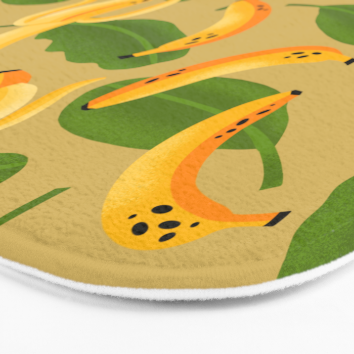 Banana Pattern on Tan Bath Mat Gallery Image 3