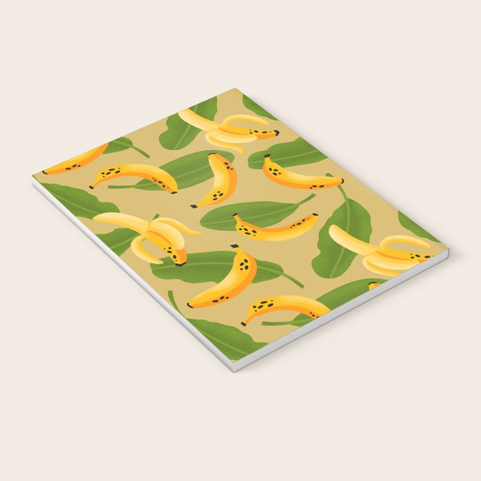 Banana Pattern on Tan Notebook Gallery Image 3