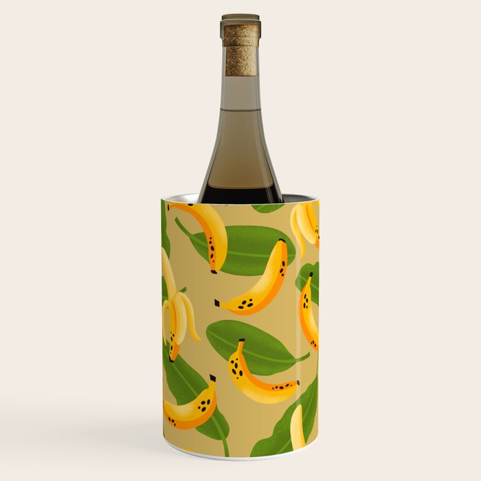 Banana Pattern on Tan Wine Chiller Gallery Image 3