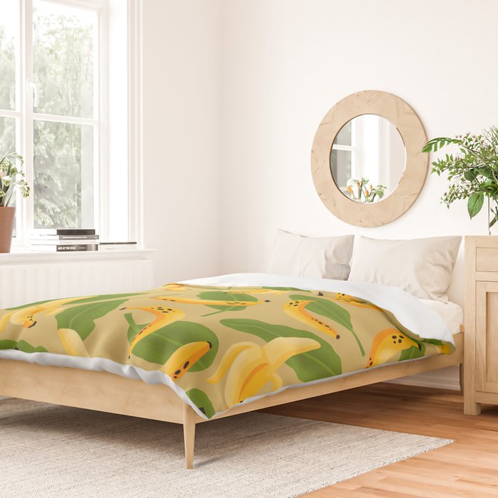 Banana Pattern on Tan Duvet Cover Gallery Image 2