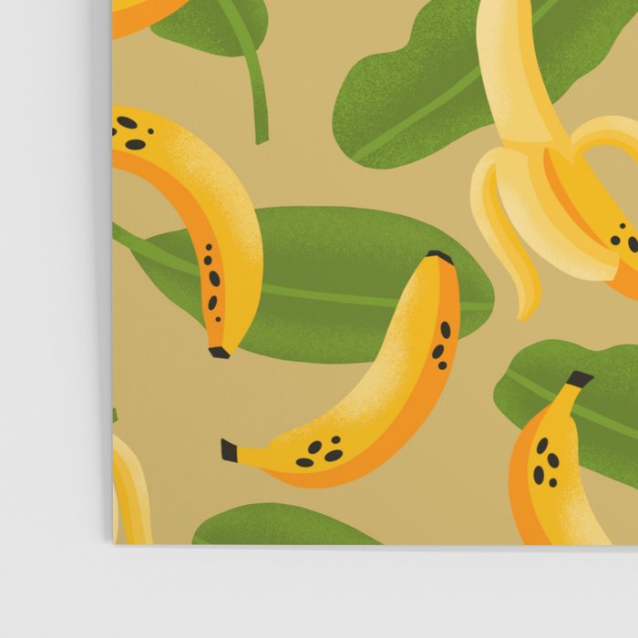 Banana Pattern on Tan Poster Gallery Image 3