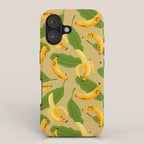 Banana Pattern on Tan iPhone Case Gallery Image 1