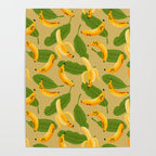 Banana Pattern on Tan Poster Gallery Image 4