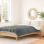 Endless Dark Leaf Illustration 1.1 Celestial Blue-Green Duvet Cover Gallery Image 2
