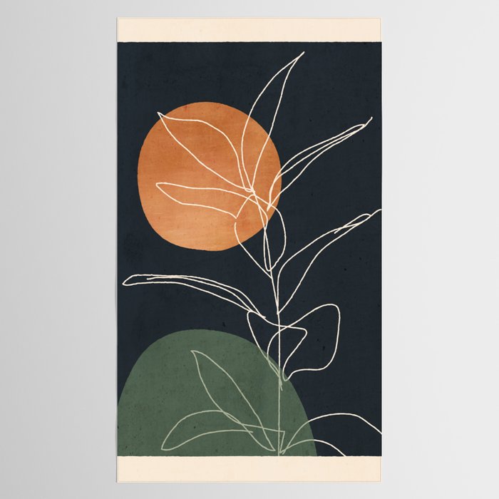 Abstract Art /Minimal Plant 102 Tablecloth Gallery Image 2