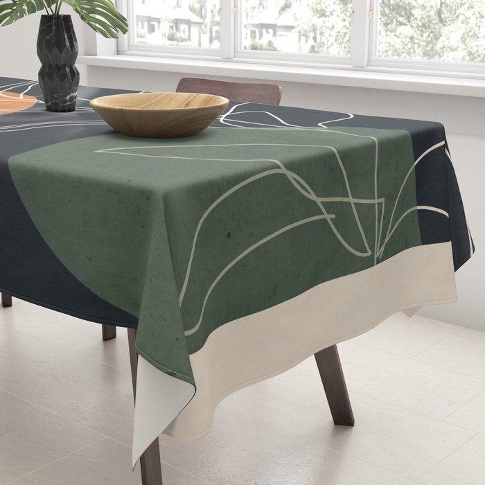 Abstract Art /Minimal Plant 102 Tablecloth Gallery Image 3