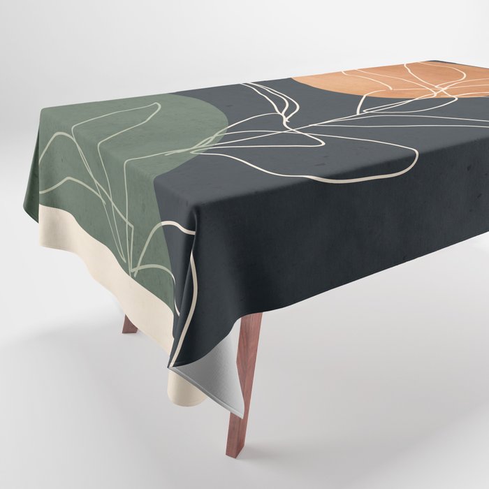 Abstract Art /Minimal Plant 102 Tablecloth Gallery Image 1